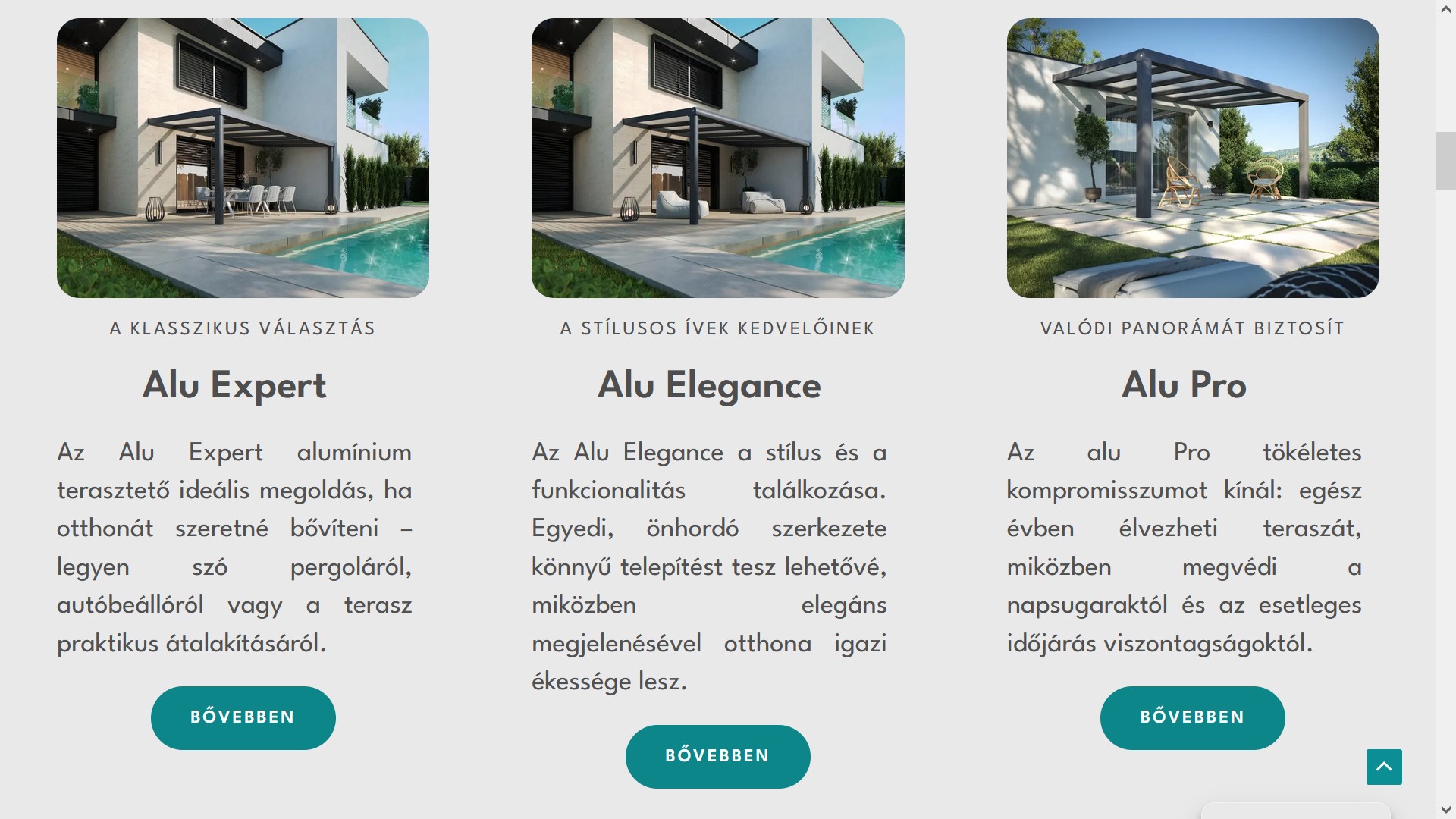 Alumínium terasztető